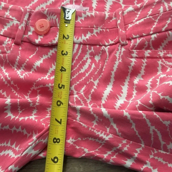 Lilly Pulitzer Cotton Blend Pink Zebra Print Barbie Capri Pants Womens Size 2 - Picture 11 of 13